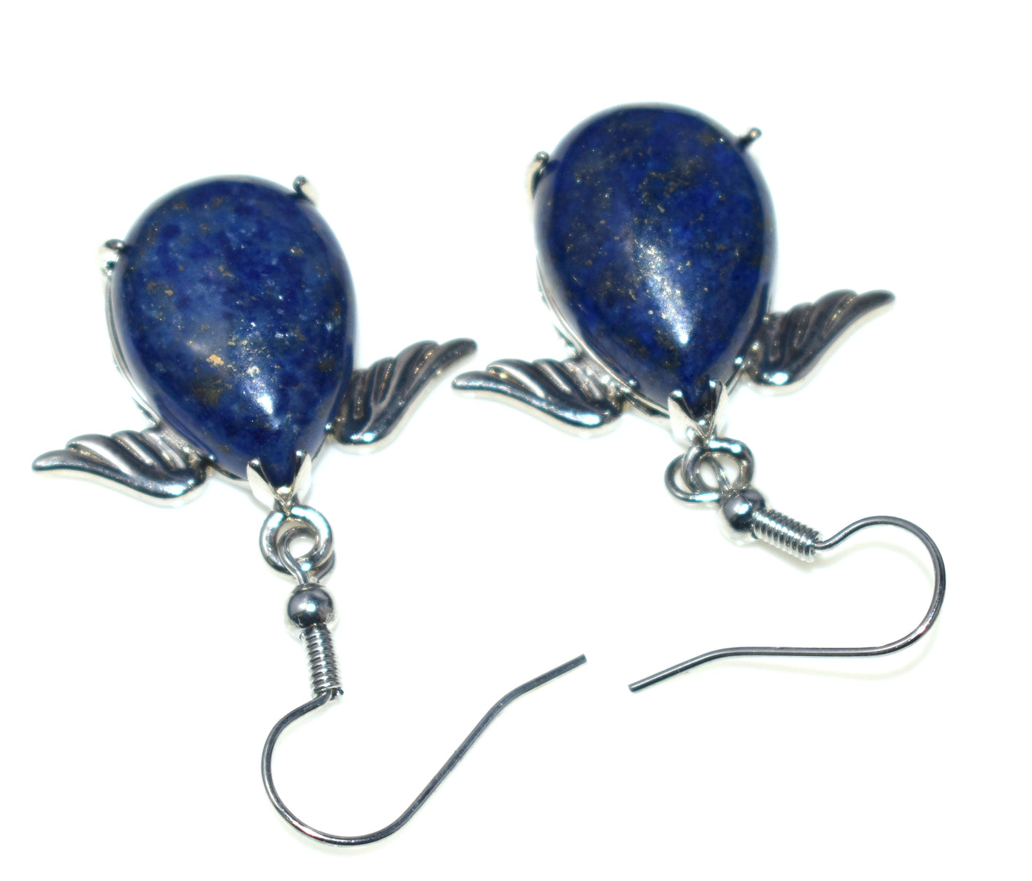 Lapis Lazuli Ear Hangings, {Earrings} {Weight - 8.40 Gram}