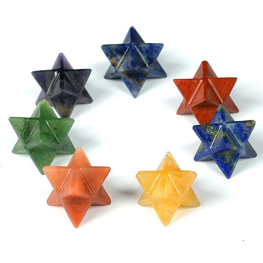 7 Chakra Merkaba Star Set - Crystal Merkaba Stars for Chakra Balancing & Spiritual Growth | #7ChakraSet #MerkabaStar #CrystalHealing #ChakraBalancing #SpiritualTools #EnergyHealing
