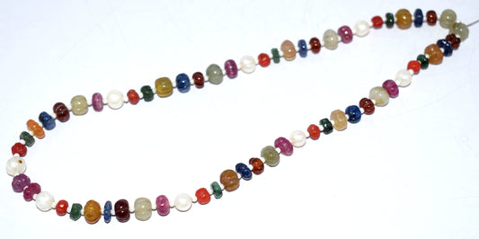 A single line of exquisite Navratan melon-shaped curved beads, weighing 115.75 carats.
#NavratanBeads #MelonBeads #GemstoneJewelry #LuxuryJewelry #ElegantStyle #StatementJewelry #NaturalGemstones #UniqueDesign #ChicJewelry






